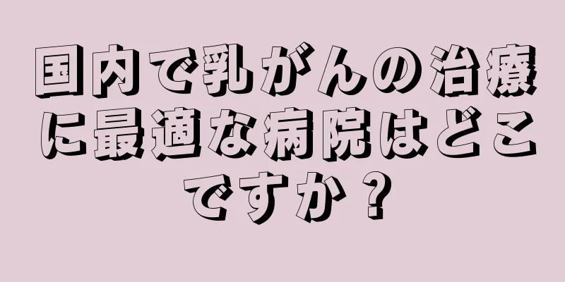 国内で乳がんの治療に最適な病院はどこですか？