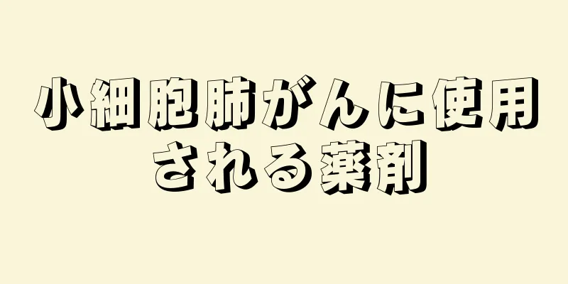 小細胞肺がんに使用される薬剤