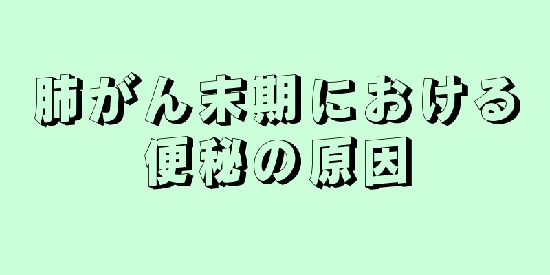 肺がん末期における便秘の原因