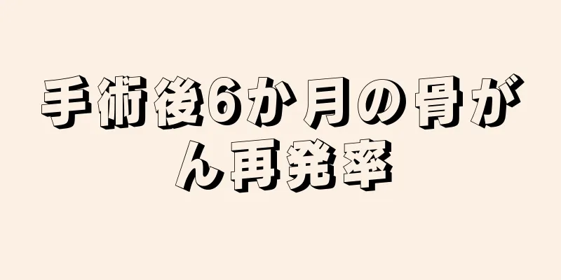 手術後6か月の骨がん再発率