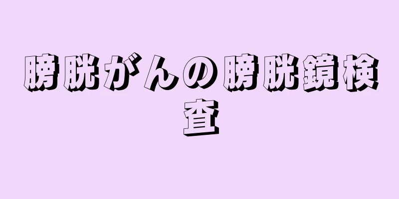 膀胱がんの膀胱鏡検査