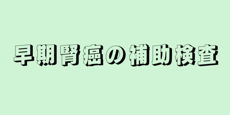 早期腎癌の補助検査