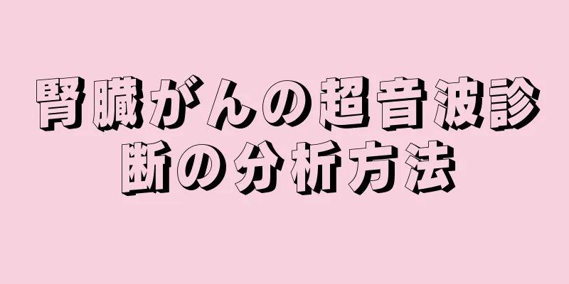 腎臓がんの超音波診断の分析方法