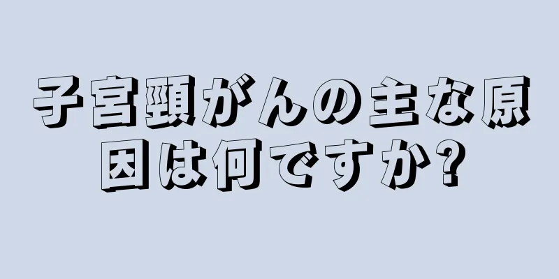 子宮頸がんの主な原因は何ですか?