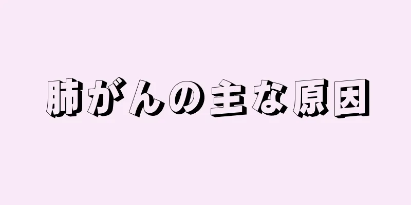 肺がんの主な原因