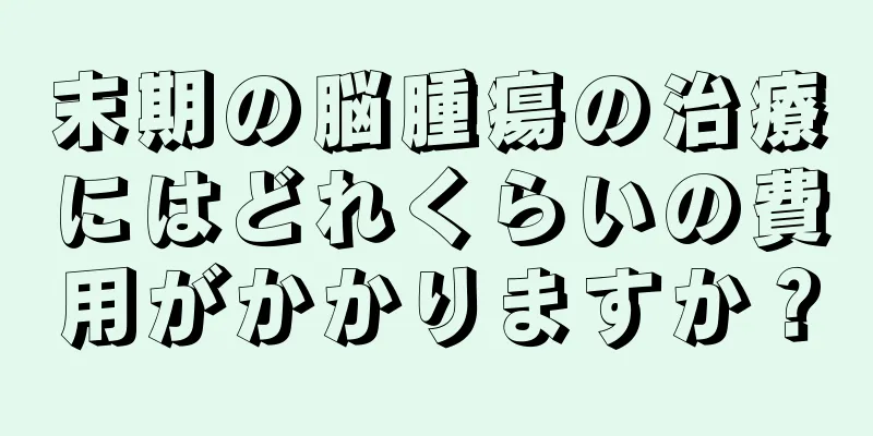 末期の脳腫瘍の治療にはどれくらいの費用がかかりますか？