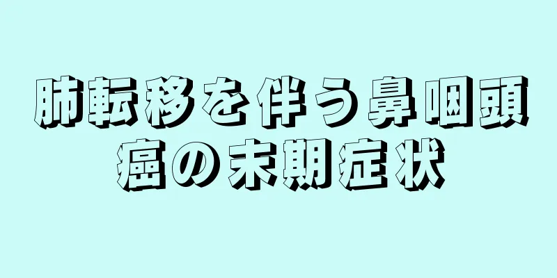 肺転移を伴う鼻咽頭癌の末期症状