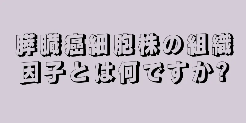 膵臓癌細胞株の組織因子とは何ですか?