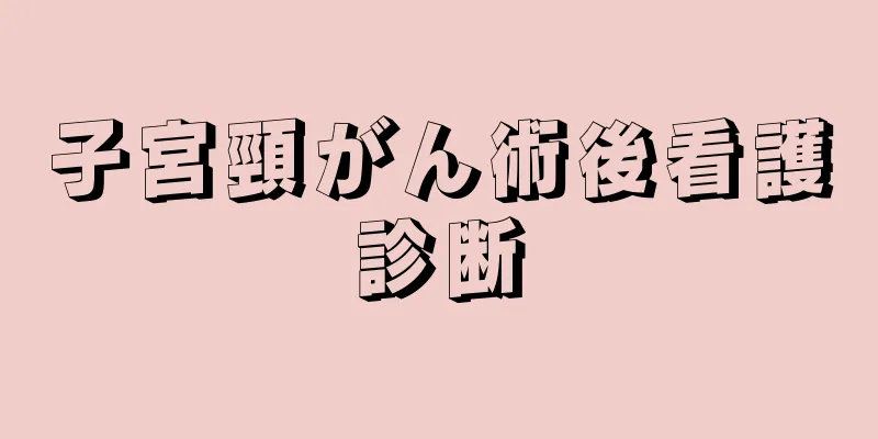 子宮頸がん術後看護診断