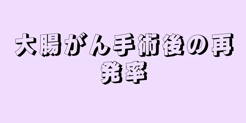 大腸がん手術後の再発率