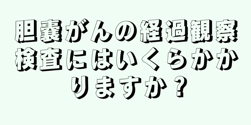胆嚢がんの経過観察検査にはいくらかかりますか？