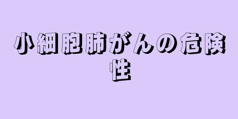 小細胞肺がんの危険性