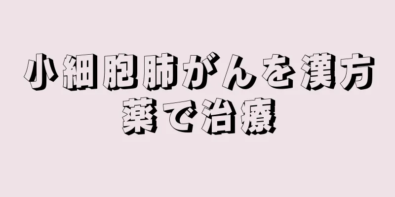 小細胞肺がんを漢方薬で治療