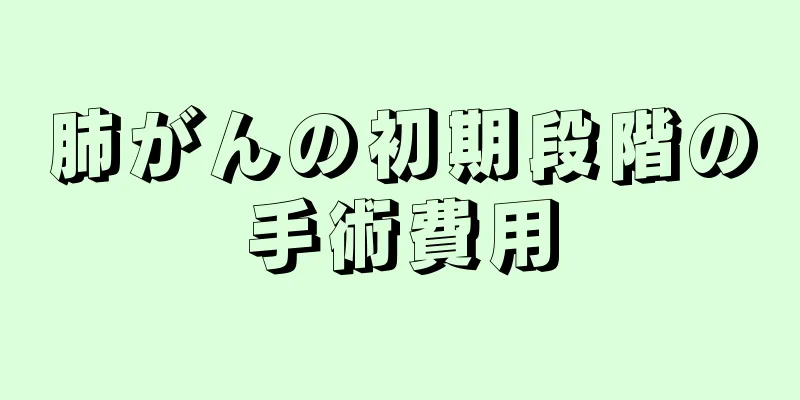 肺がんの初期段階の手術費用