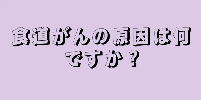 食道がんの原因は何ですか？