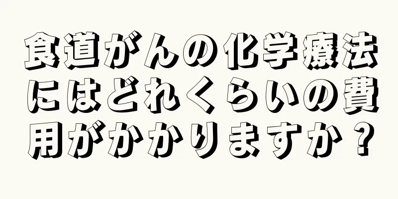食道がんの化学療法にはどれくらいの費用がかかりますか？