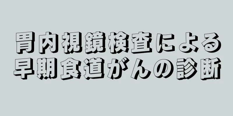 胃内視鏡検査による早期食道がんの診断