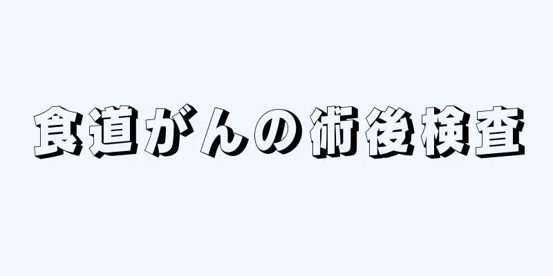食道がんの術後検査