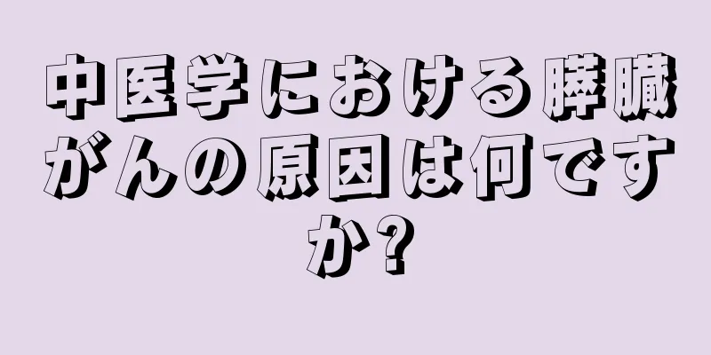中医学における膵臓がんの原因は何ですか?