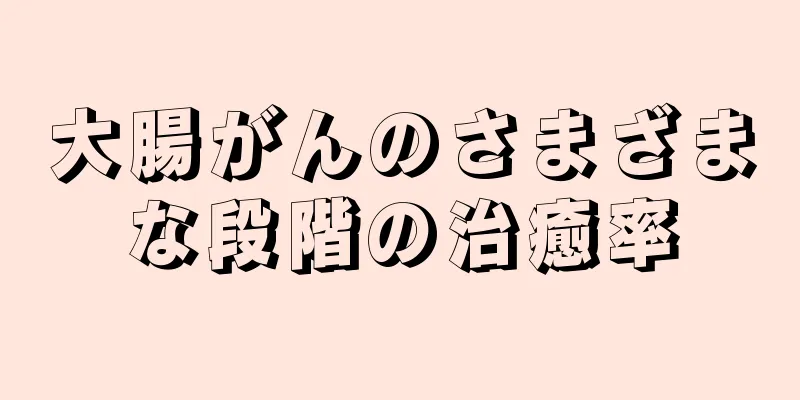 大腸がんのさまざまな段階の治癒率