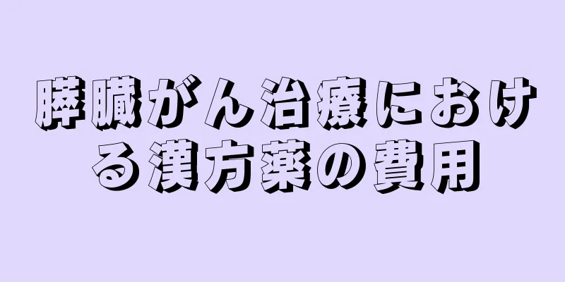 膵臓がん治療における漢方薬の費用