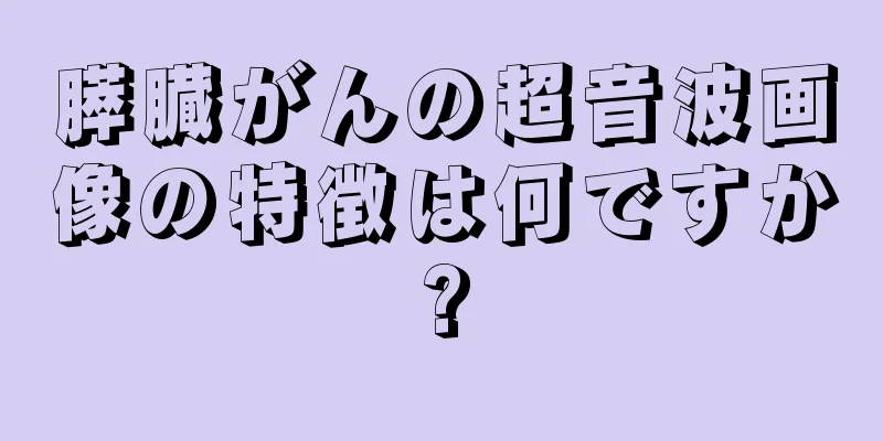 膵臓がんの超音波画像の特徴は何ですか?