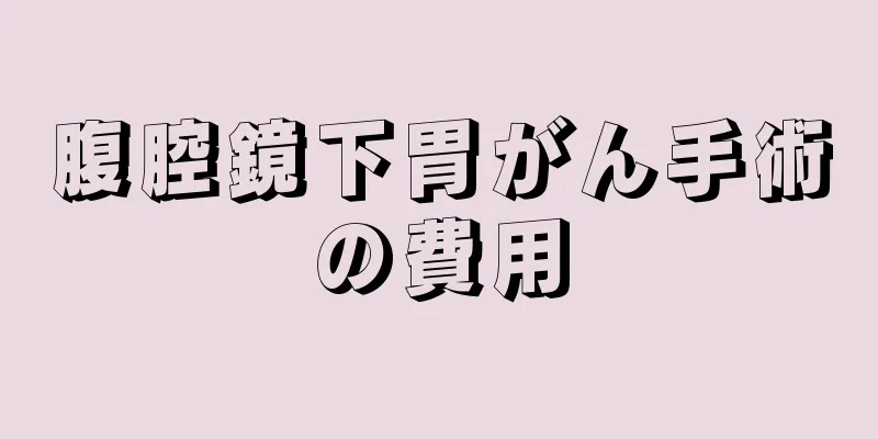 腹腔鏡下胃がん手術の費用