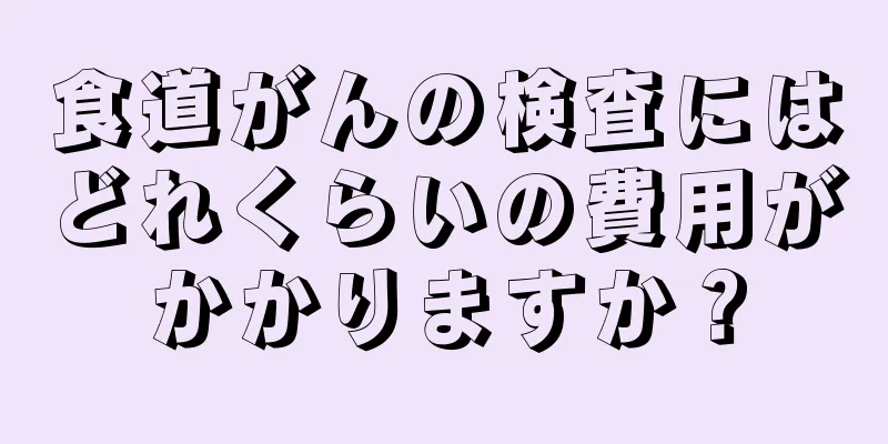 食道がんの検査にはどれくらいの費用がかかりますか？