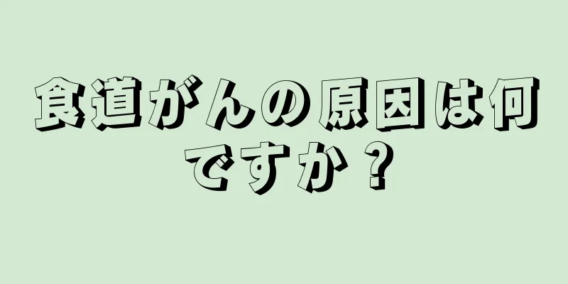 食道がんの原因は何ですか？