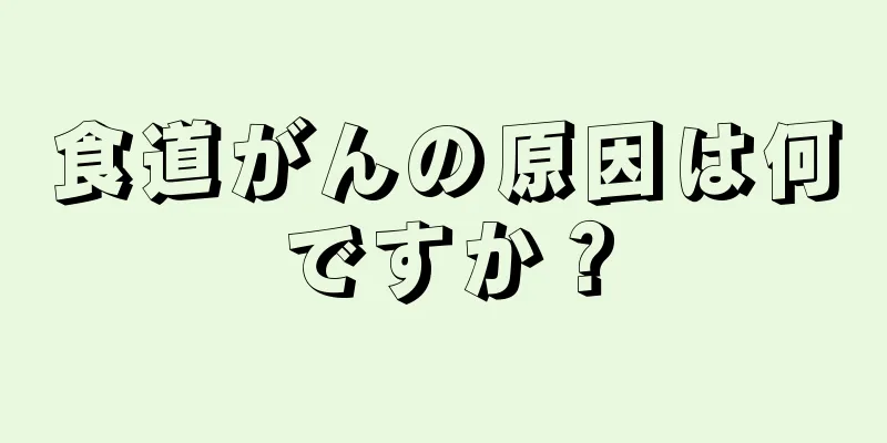 食道がんの原因は何ですか？