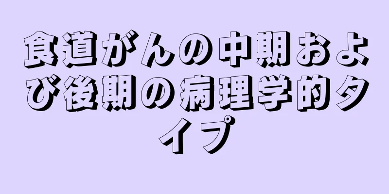 食道がんの中期および後期の病理学的タイプ