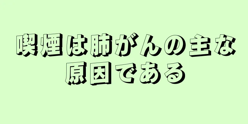 喫煙は肺がんの主な原因である