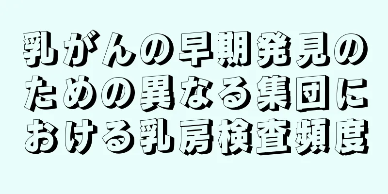 乳がんの早期発見のための異なる集団における乳房検査頻度