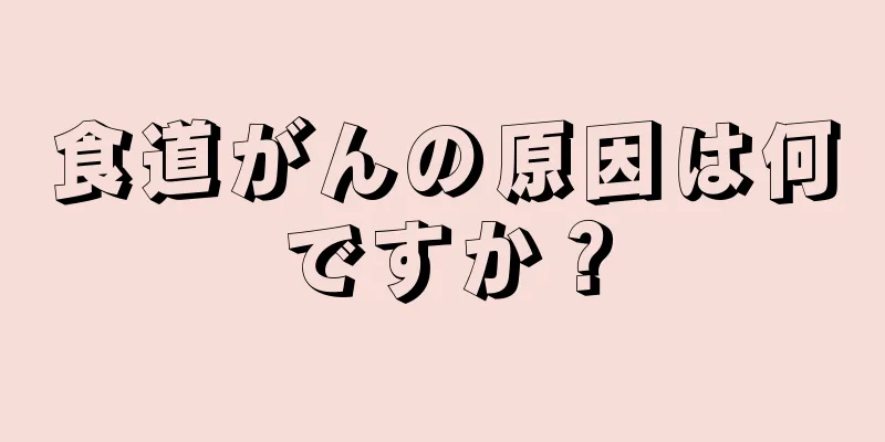 食道がんの原因は何ですか？