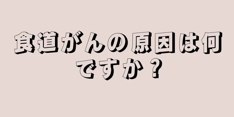 食道がんの原因は何ですか？