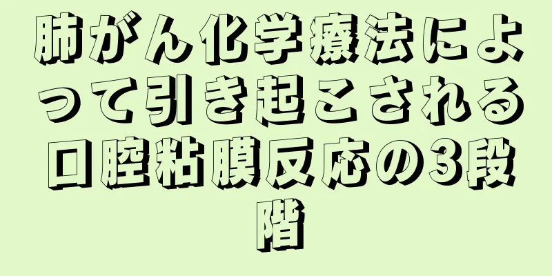 肺がん化学療法によって引き起こされる口腔粘膜反応の3段階