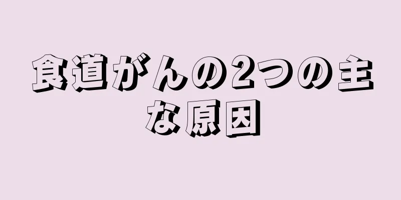 食道がんの2つの主な原因
