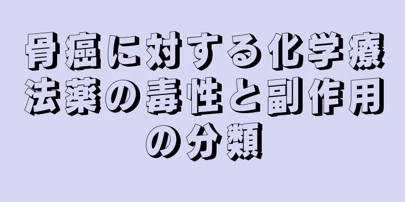 骨癌に対する化学療法薬の毒性と副作用の分類
