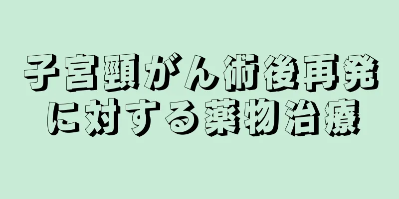 子宮頸がん術後再発に対する薬物治療