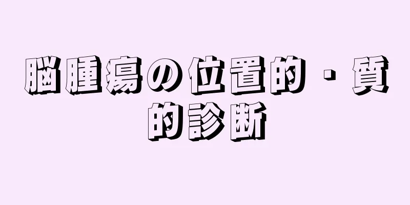 脳腫瘍の位置的・質的診断