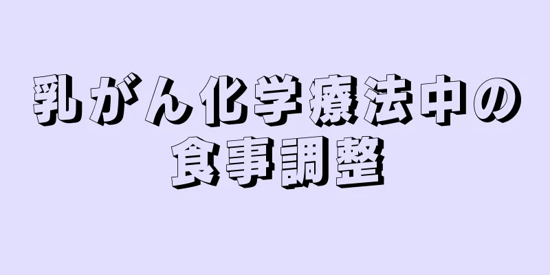 乳がん化学療法中の食事調整