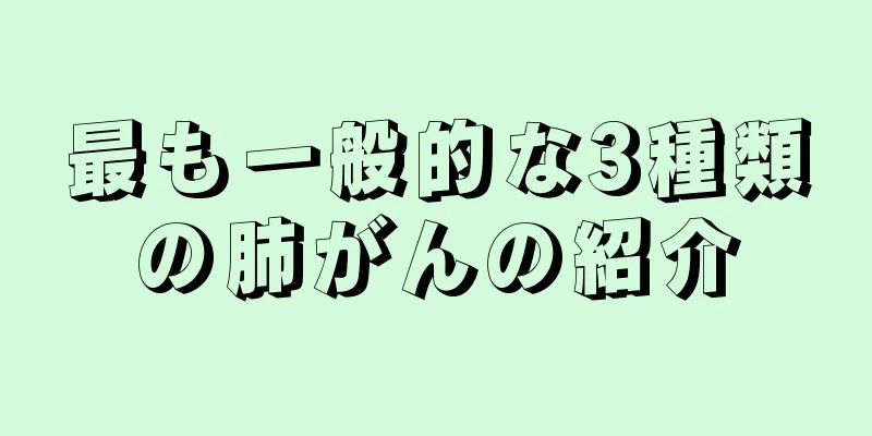 最も一般的な3種類の肺がんの紹介