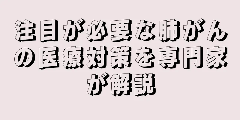 注目が必要な肺がんの医療対策を専門家が解説