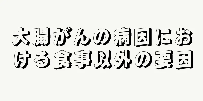 大腸がんの病因における食事以外の要因
