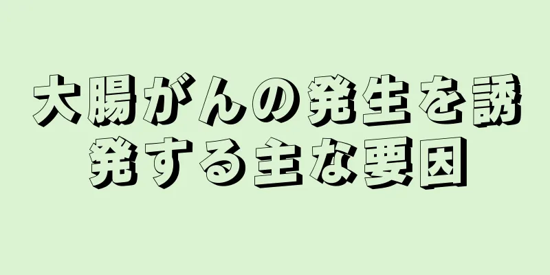 大腸がんの発生を誘発する主な要因