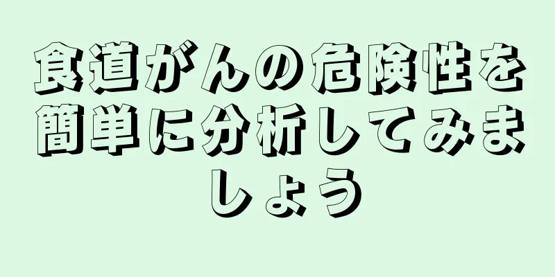 食道がんの危険性を簡単に分析してみましょう