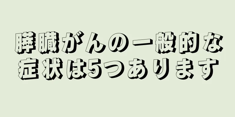膵臓がんの一般的な症状は5つあります