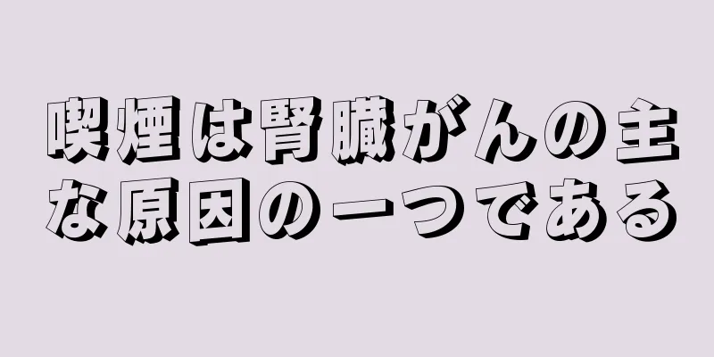 喫煙は腎臓がんの主な原因の一つである