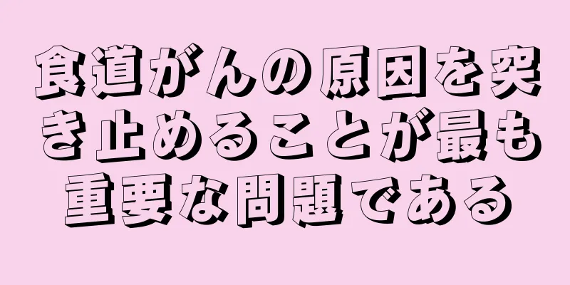 食道がんの原因を突き止めることが最も重要な問題である