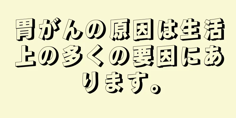 胃がんの原因は生活上の多くの要因にあります。